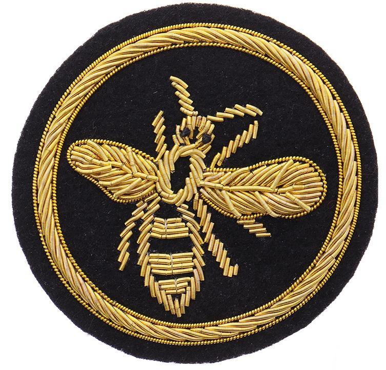 Hand Embroidery Patch for Jacket with Golden Thread