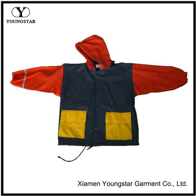 Waterproof Rain Jacket Reflective Baby Raincoat for Boy
