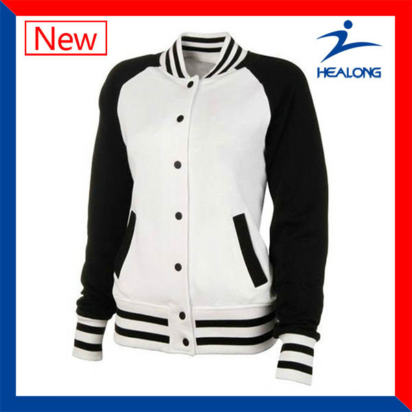 Healong China Wholesale Clothing Gear Good Design Ladies Baseball Jackets