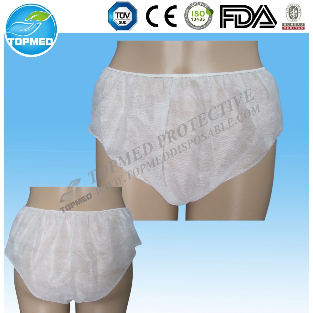 Biodegradable Disposable Paper Panties/Briefs, Soft and Sanitary
