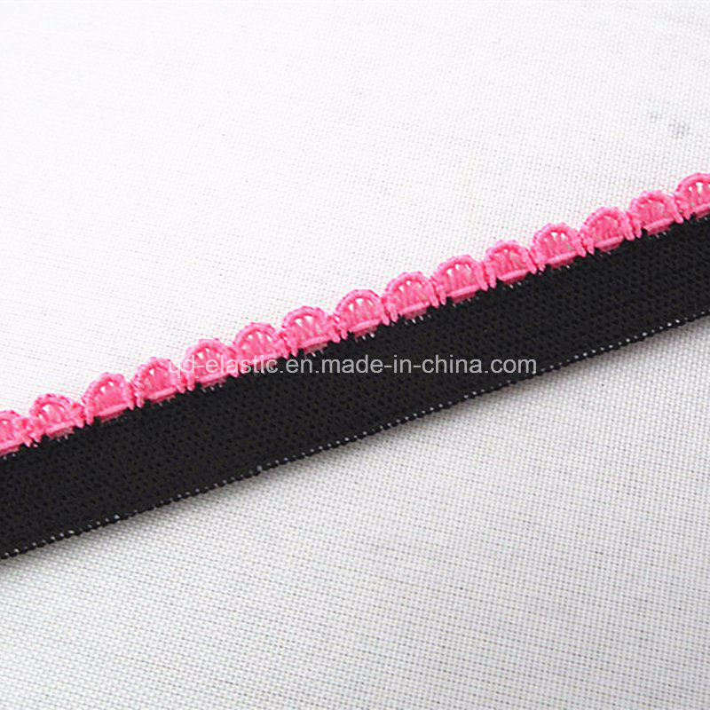 10mm Yarn Pre-Dyed Double Color Picot Edge Elastic Knit String