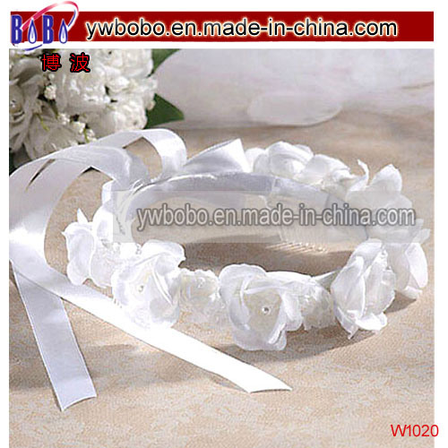Wedding Dress Jewelry Girl's White Rose Headwear (W1020)