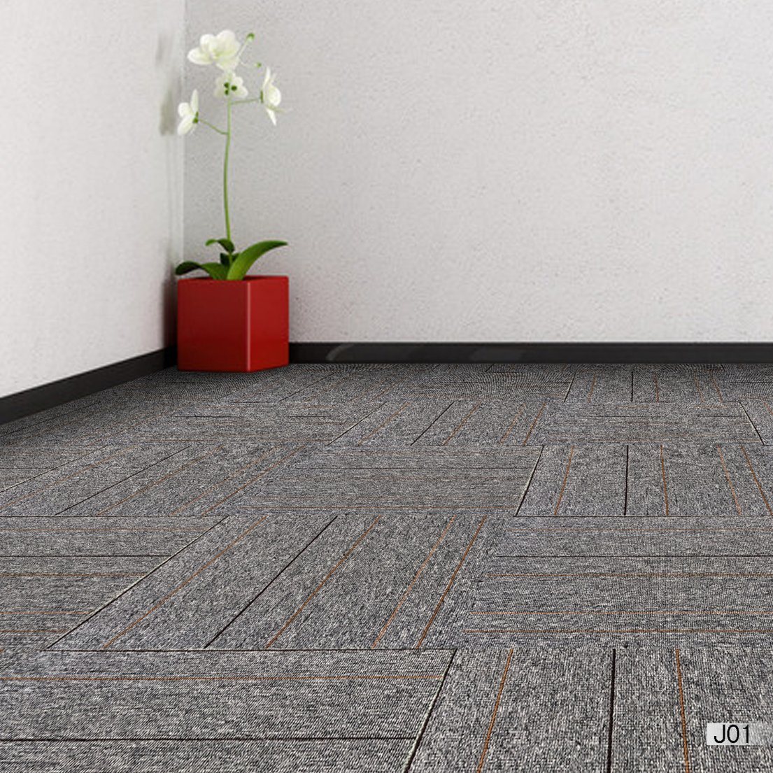 Jiang 1/10 Gauge PP Office Carpet Tiles with Bitumen Backing Cheap Price