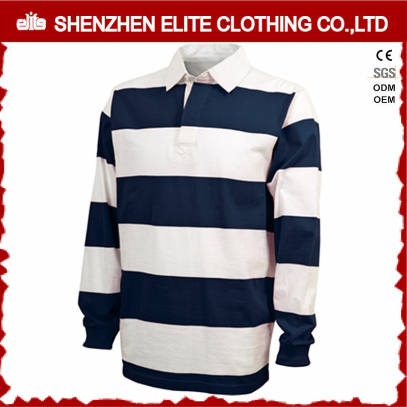 New Design Adult High Quality Long Sleeve Cotton Rugby Jersey (ELTRJJ-134)