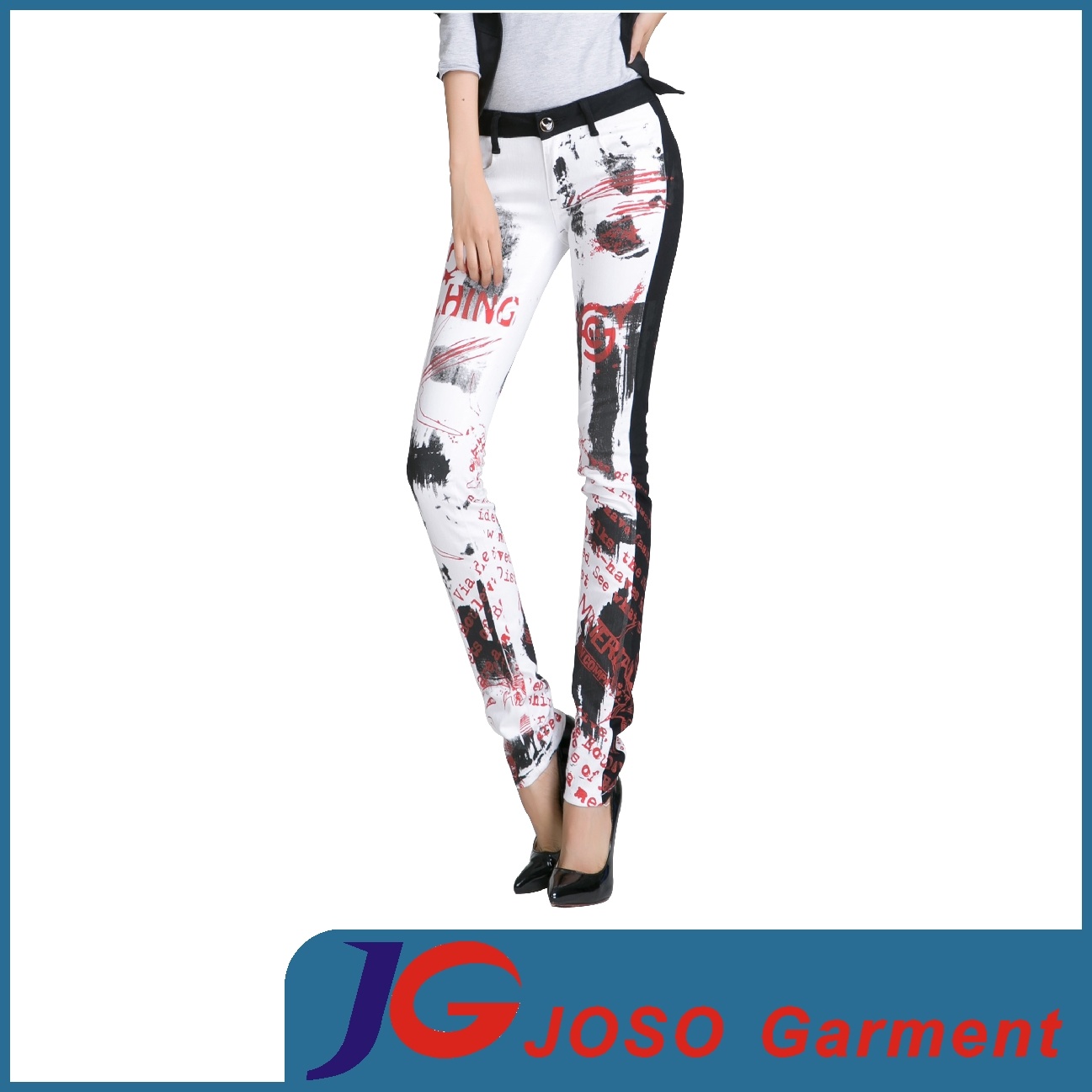 Women Printing Skinny Pants (JC1347)