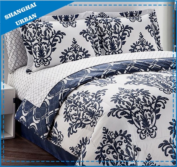 Victoria Design Navy Premium Cotton Duvet Cover Bedding
