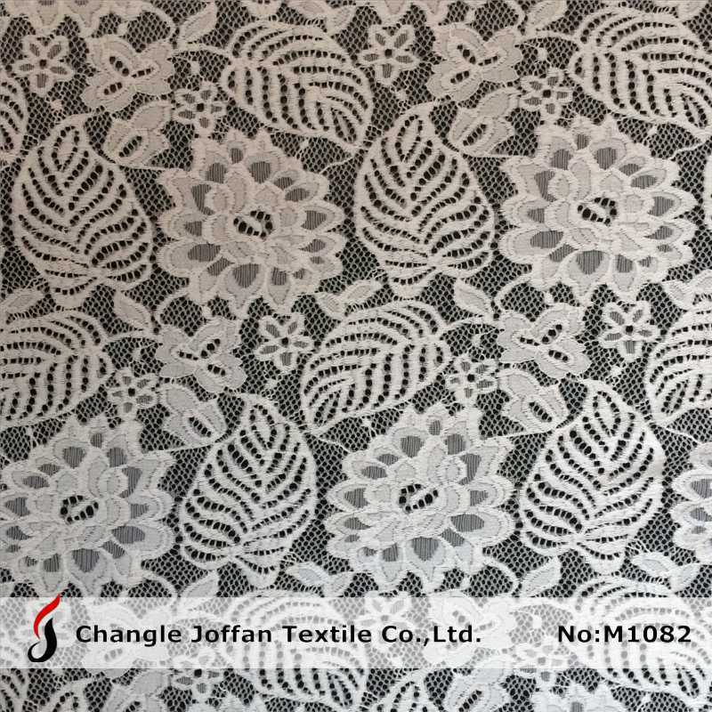 Tropical Elastic Lace Fabric for Sale (M1082)