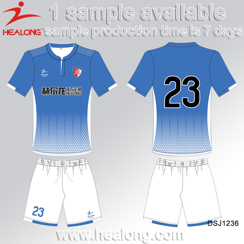 Healong Team Men New Design Custom Sublimation Cheap Soccer Uniform