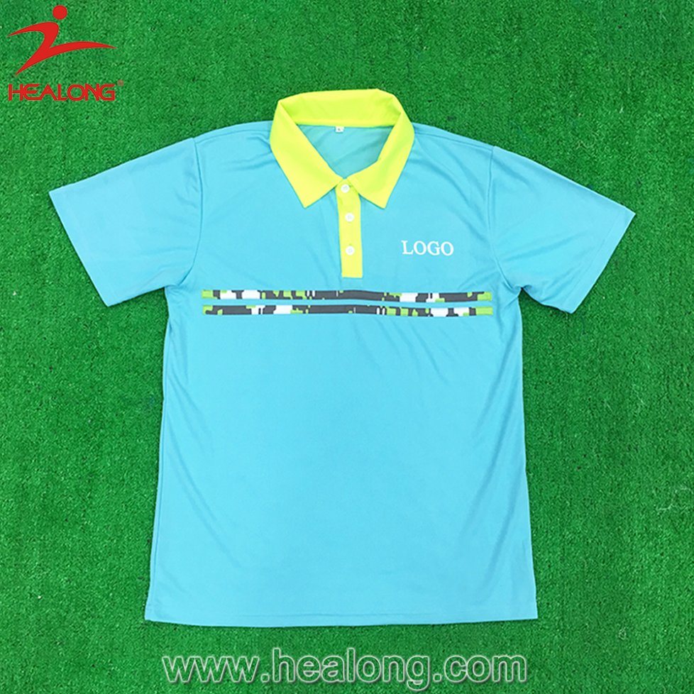 Healong Sportswear Custom Sublimation Golf Mens Polo Shirt Jersey