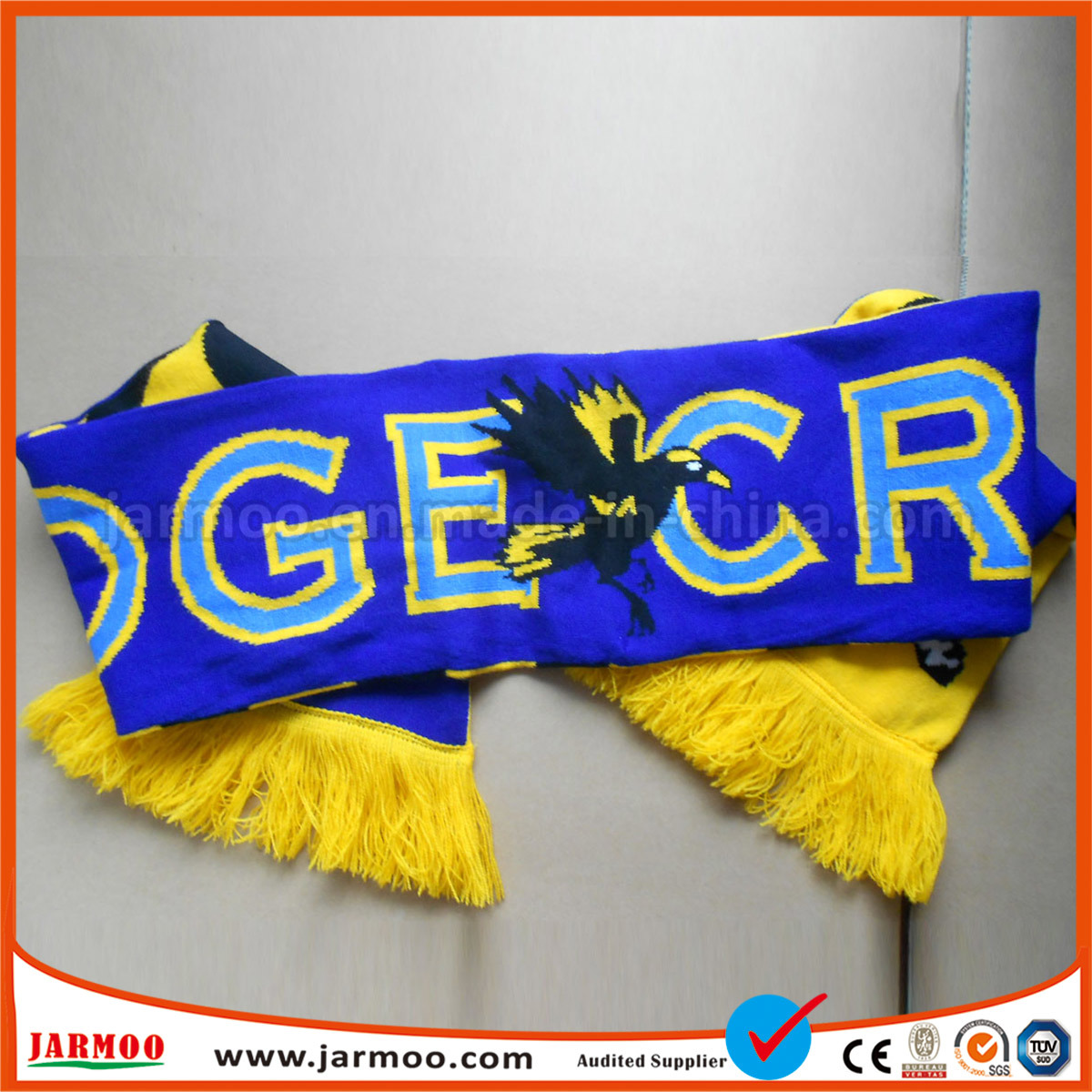 100% Acrylic Knitted Jacquard Soccer Scarf