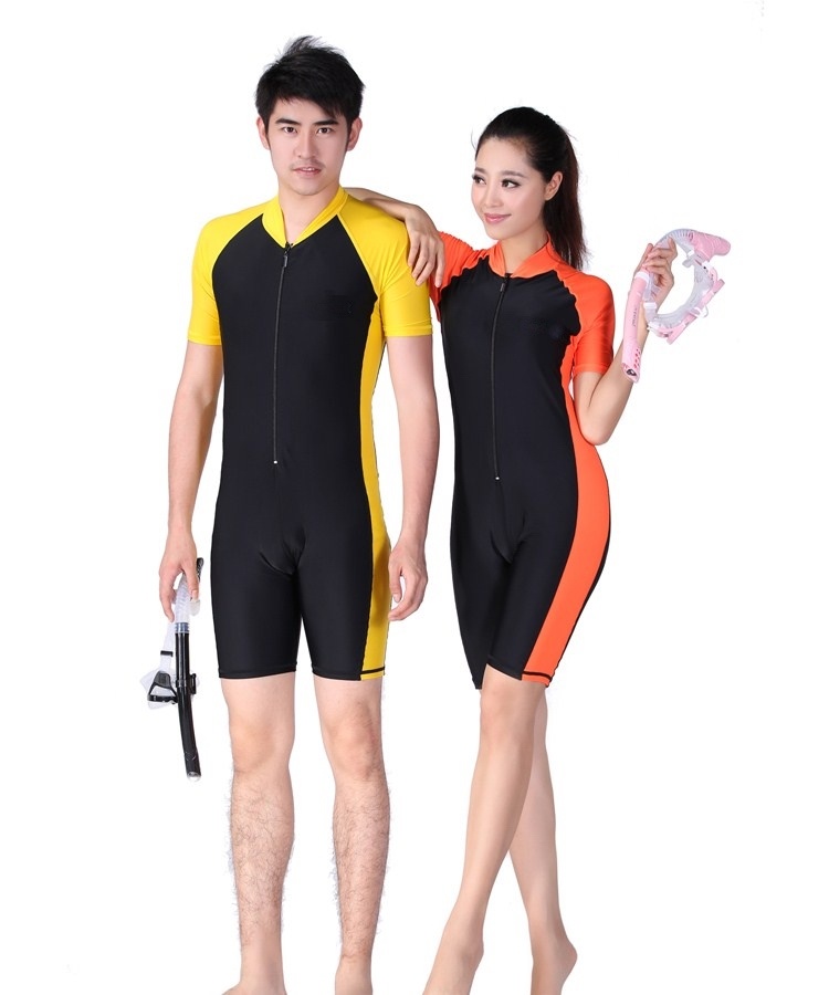 Tsa719 Short Sleeve Sun-Resistant One-Piece Swimwear