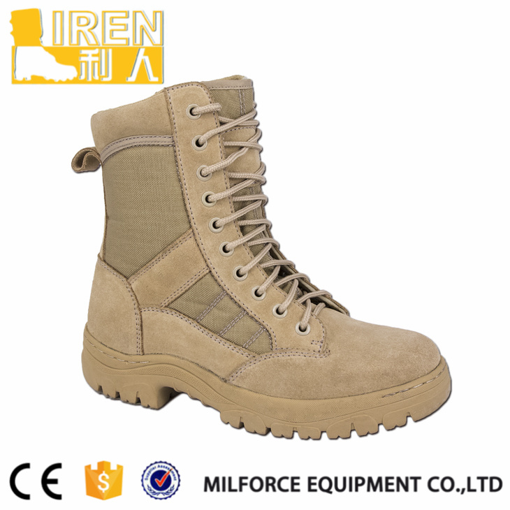 Genuine Suede Cow Leather Heavy-Duty Rubber Safety Shoe Military Tactical Desert Boot