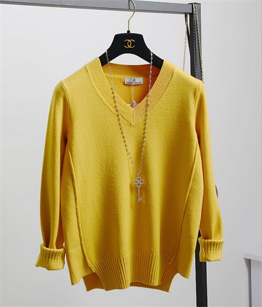 2015 New Arrival V-Neck Inner Wear Loose Thicken Sweater Many Colors