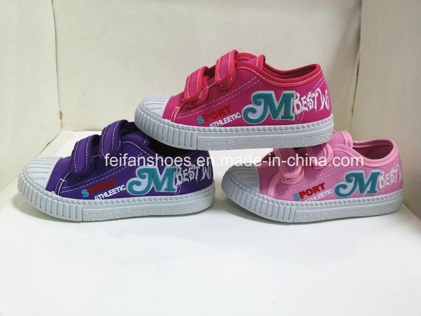 Customized High Quality Hotsale Children Injection Canvas Casual Shoes (FHH1206-14)