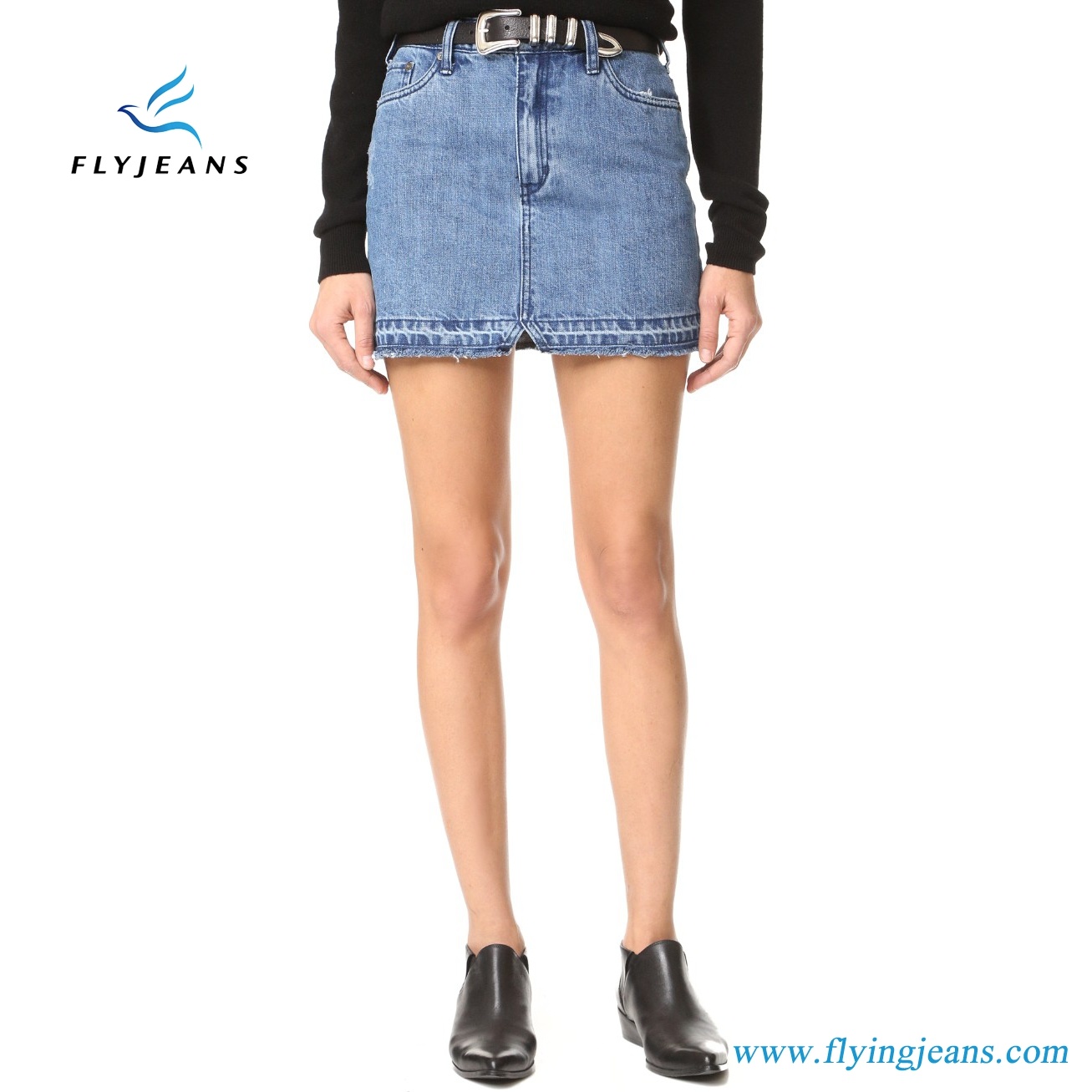 Fashion Blue Classic Ladies Jeans Skirts Women Denim Miniskirt (E. P. 515)