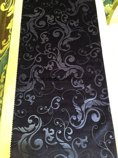 Wholesale European Hotel Polyester Material 3D Embossed Velvet Curtain Fabric