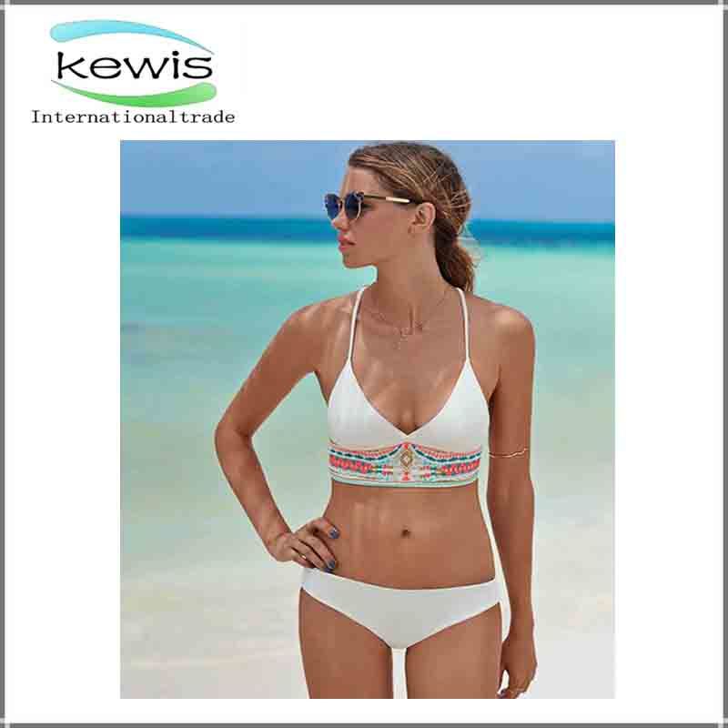 Hot Selling Ladies Two-Piece Contrast Color Swimwear