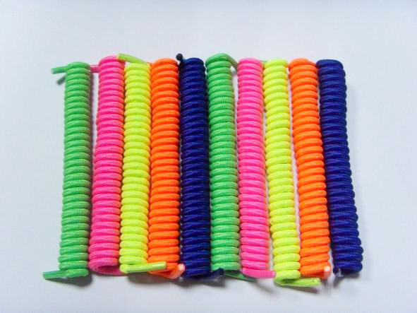 Factory Custom High Quality 14cm Elastic No Tie Curly Shoelace