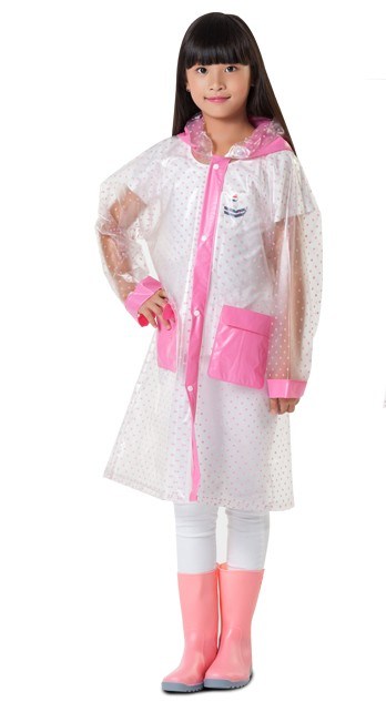 PVC Rain Coat for Child Simple Fashion