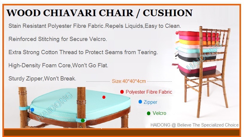 Chiavari Chair Soft Cushion with Magic Tape