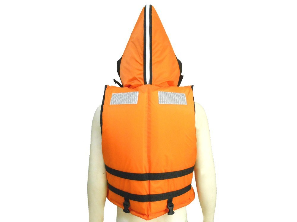 Fashion Design Nylon Ce Approved Kids Denim Marine Life Jacket with Hood