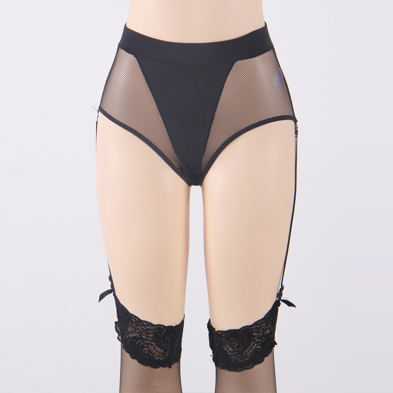 New Arrivals Wholesale Blcak and Red Plus Size Garter