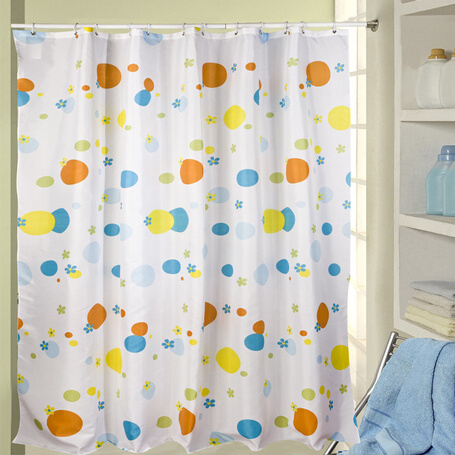 Hot Sale Bathroom Shower Curtain with Hooks