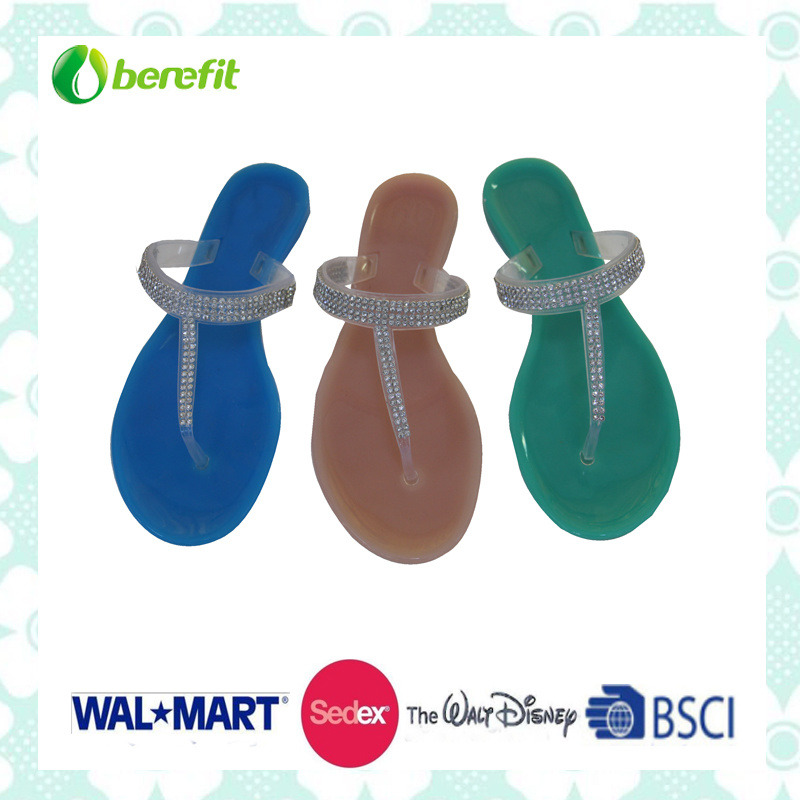 Women's Slippers, Bright Design with Bead Decoration,