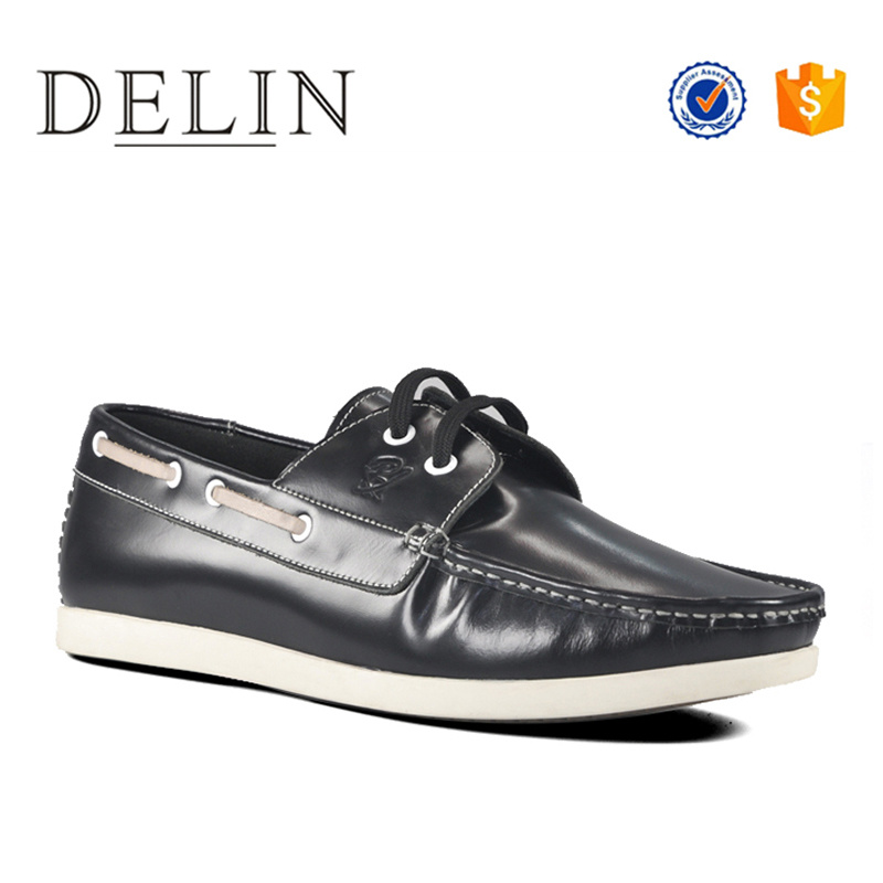 New Promotion Fashion Men Boat Shoes Leather Upper
