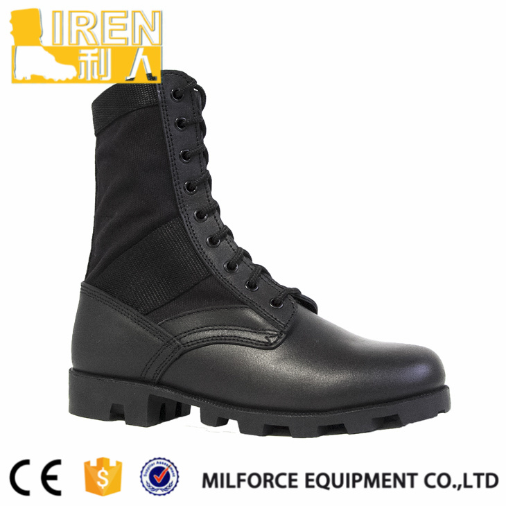 China Top Black Leather Fashionable Military Jungle Boots