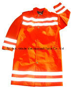 Upa014 Polyester Oxford PVC/PU Non-Breathable/PU Breathable Coat Reflective Clothe Workwear Raincoat