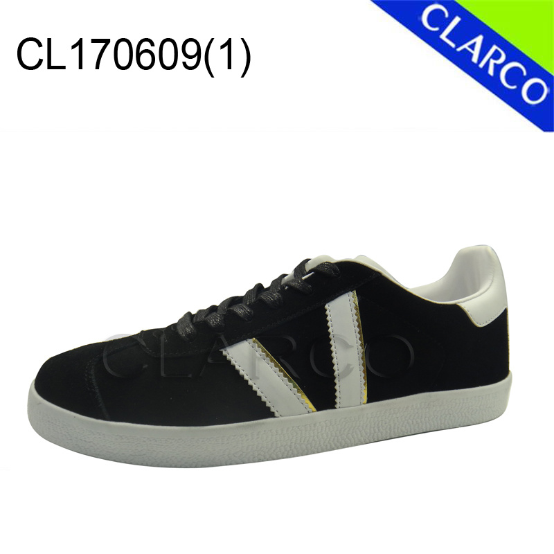 Unisex Casual Leather Sports Sneaker Shoes with TPR Sole