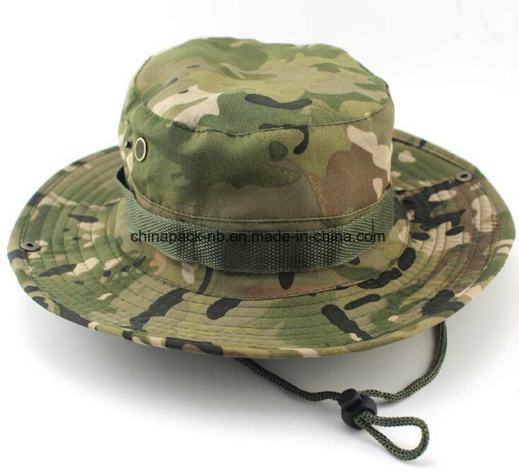 New Summer Bucket Safari Fishing Hiking Unisex Camo Hat (CPHC-7003X)