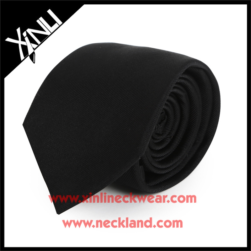 Perfect Knot 100% Handmade Wven Black Silk Neckties