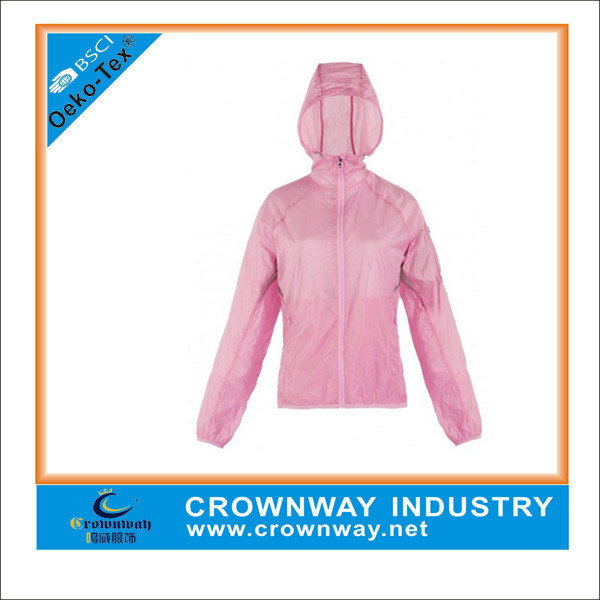 Pink Nice Sports Hooded Lightweight Jacket for Girl