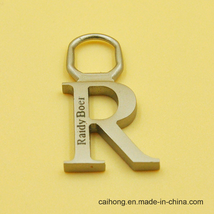 Custom Logo Plating Rack Nickel Alloy Metal Puller for Zipper