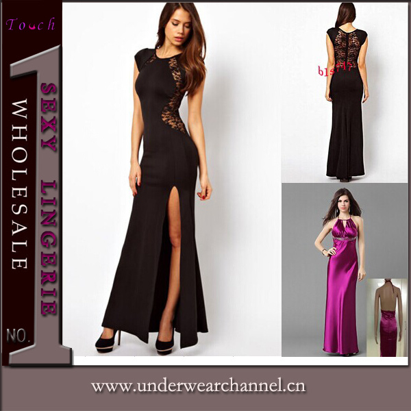 Black Stylish Formal Dress Long Party Evening Gowns (TBLS747)
