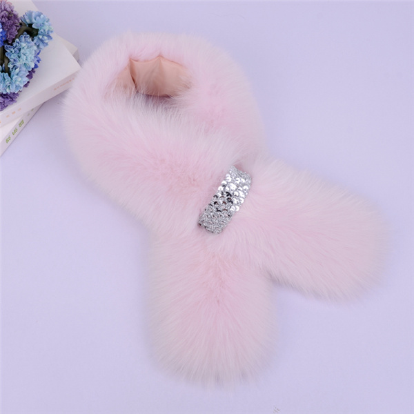 Winter Warm Patchwork Fashion Faux Fur Scarf Fake Fox Fur Collar Custom Scarf