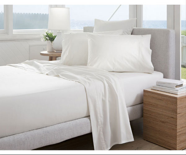 Plain White Cotton Economic Hotel Linen Bed Sheet