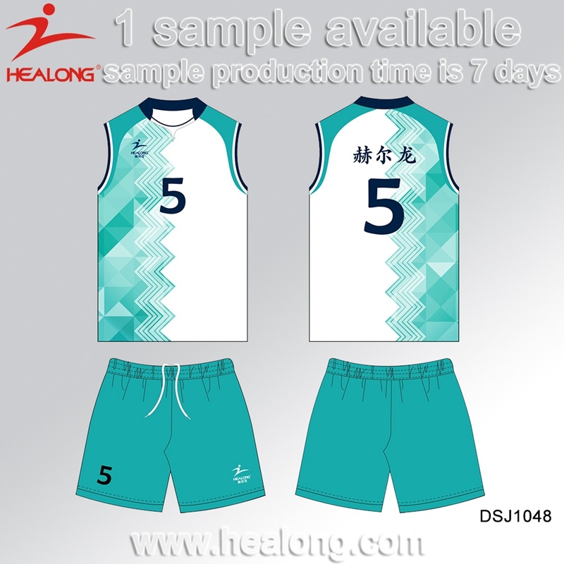 Healong Fashion Design Sportswear Dye Sublimation Volleyball Jersey