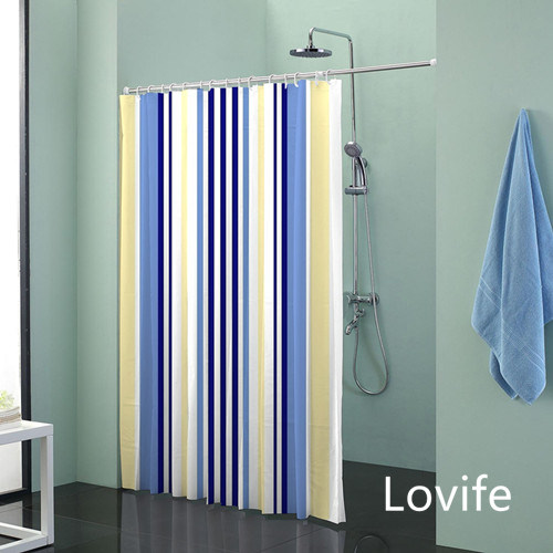 Shower Curtain Bathroom Waterproof Curtain (JG-221)