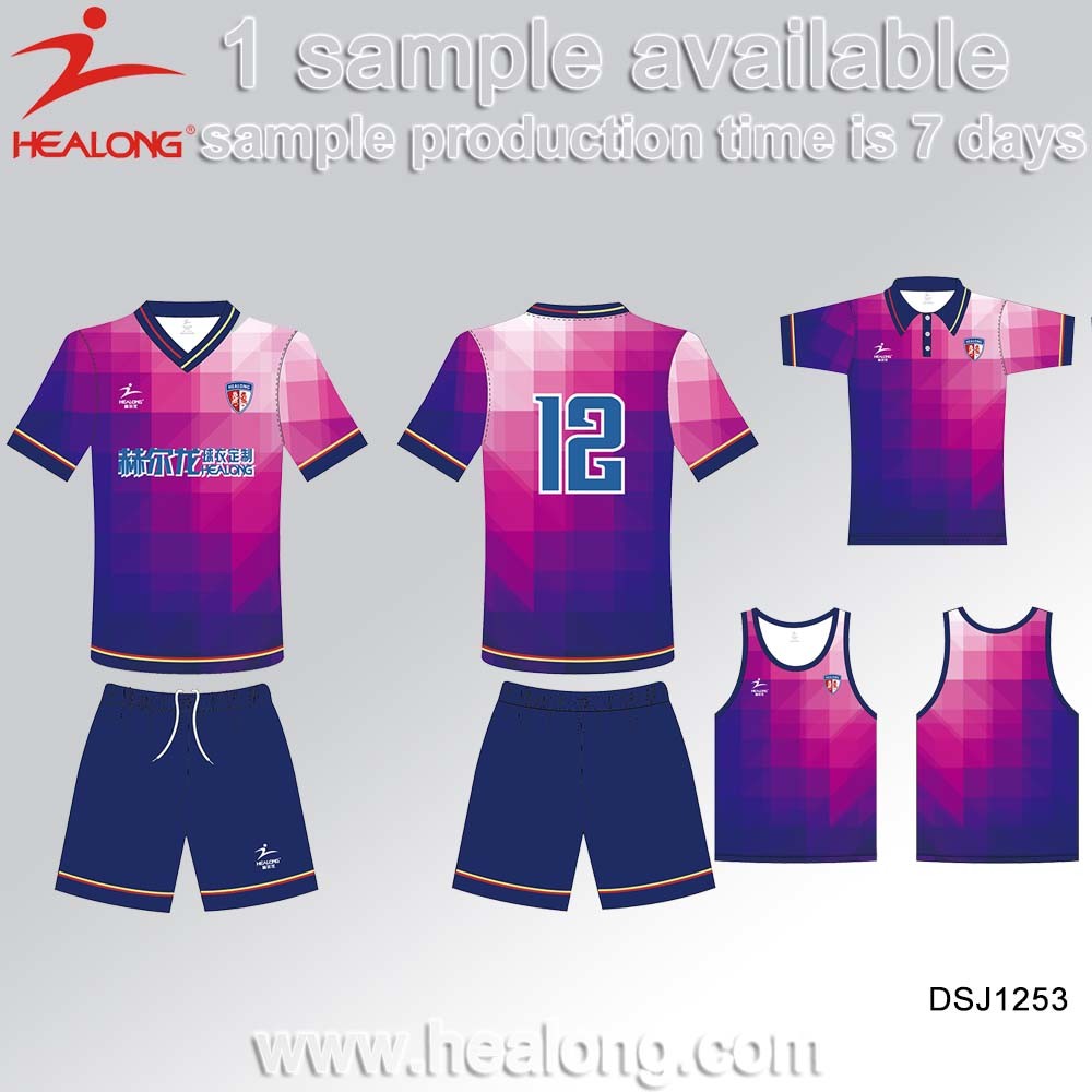 Sublimation Man Team Set Soccer Uniform Football Jersey