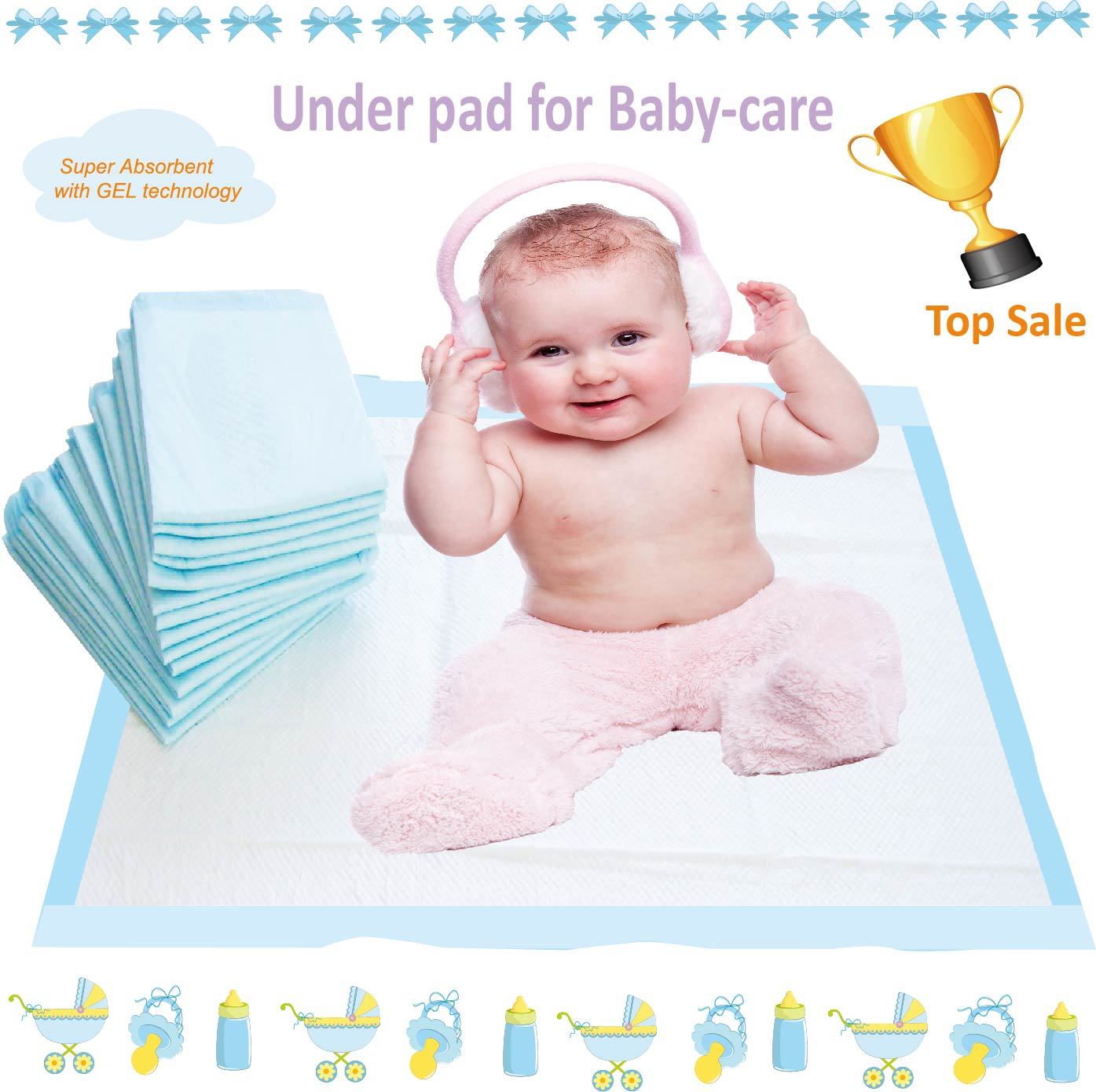 Under Pad for Baby Care with FDA CE Certificate Proved