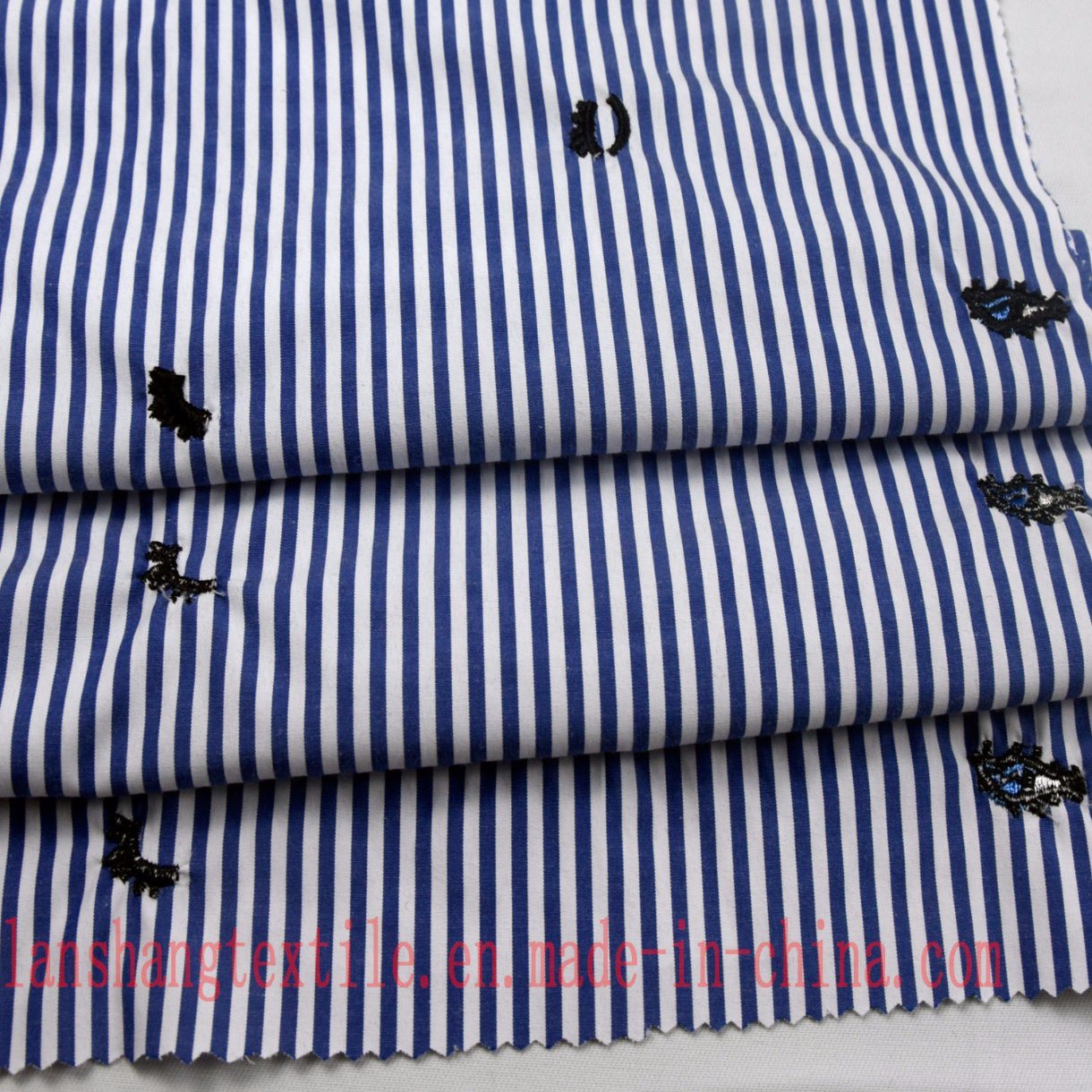 Embroider Yarn Dyed Fabric for Dress Shirt Skirt Chidlren Garment