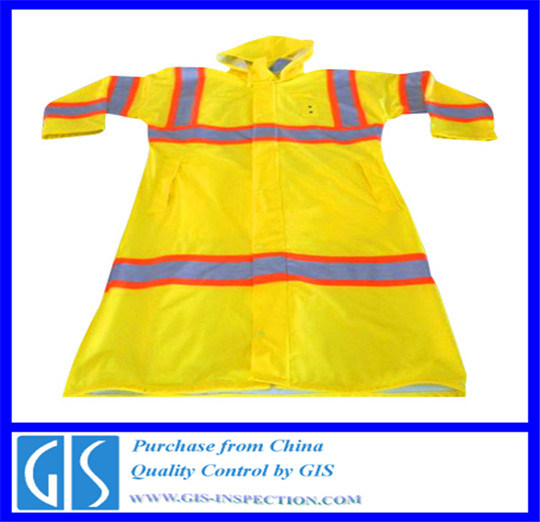 Quality Control Inspection for Rain Coats in China