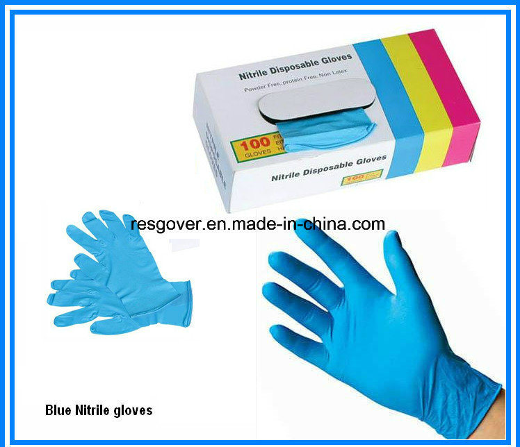 Cheap Price High Quality Textured Finger Tips Disposable Nitrile Glove Powdered and Powder Free