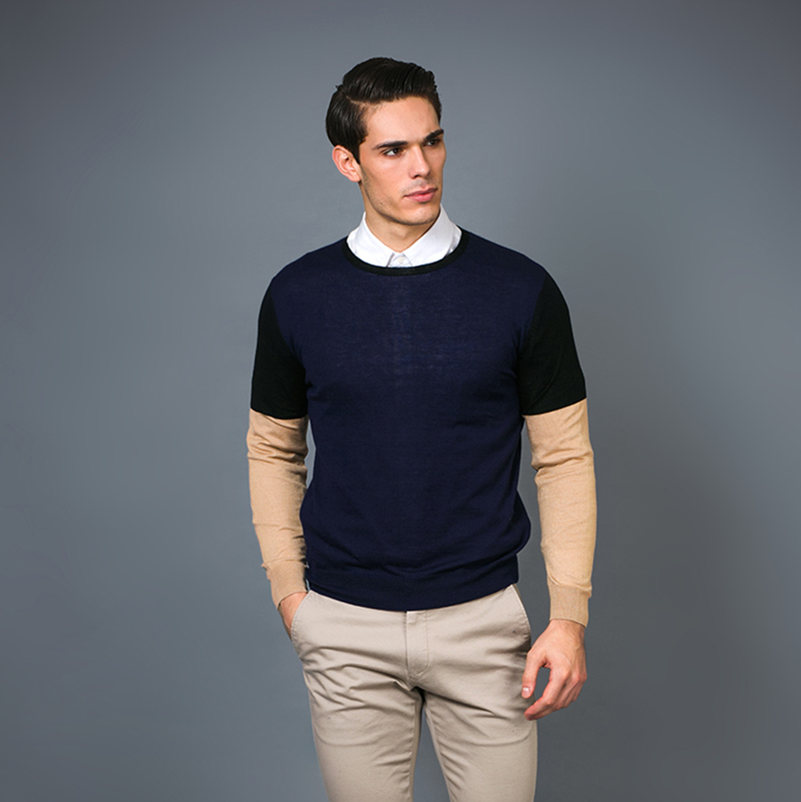 Men′ S Fashion Cashmere Blend Sweater 17brpv094