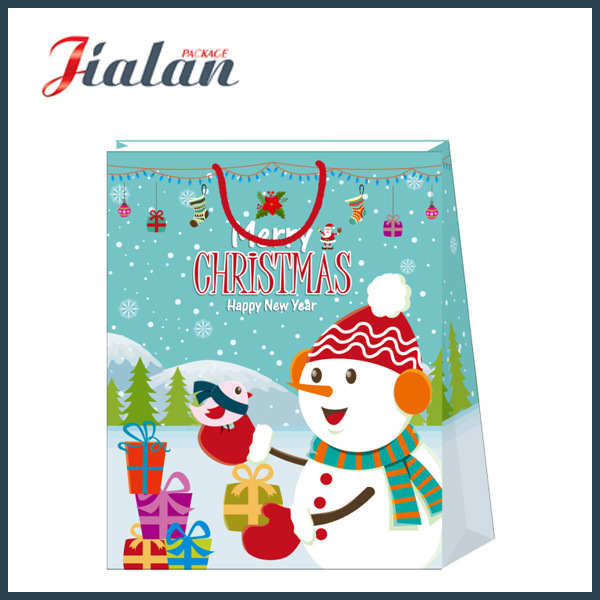 2018 New Christmas Design Shopping Carrier Paper Gift Bags
