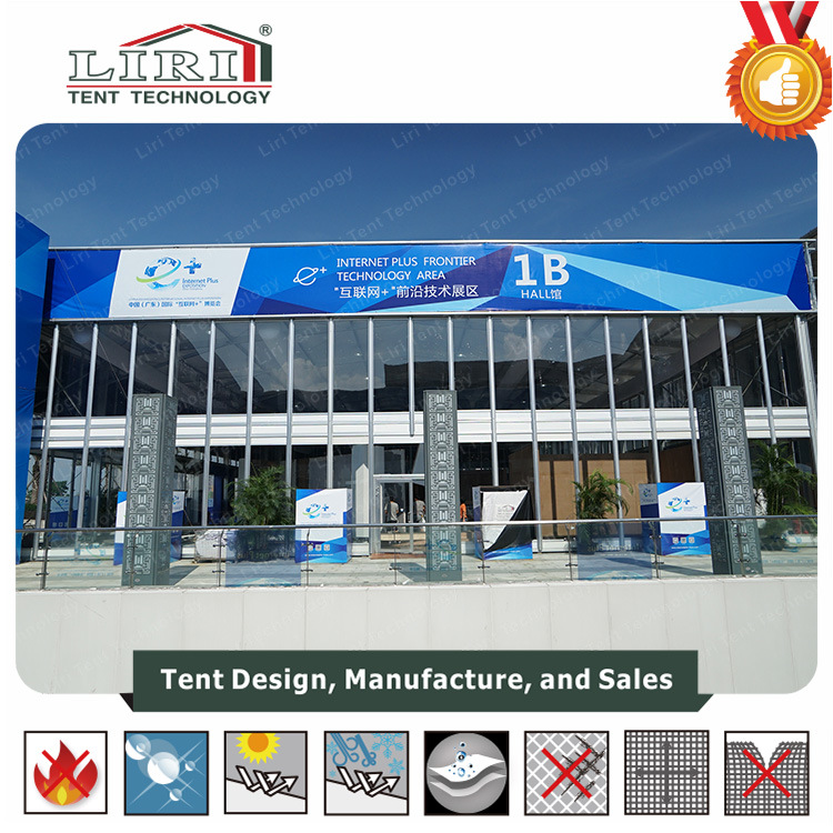 Fire Retardant Trade Show Glass Tent with Cooling System