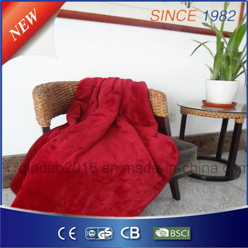 Qindao Luxury Flannel Electric Heated Throw Blanket with ETL Approval